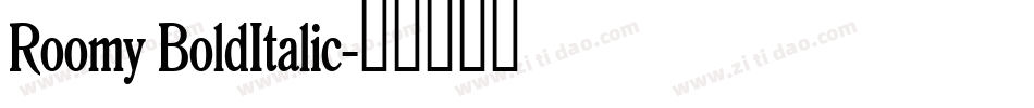 Roomy BoldItalic字体转换